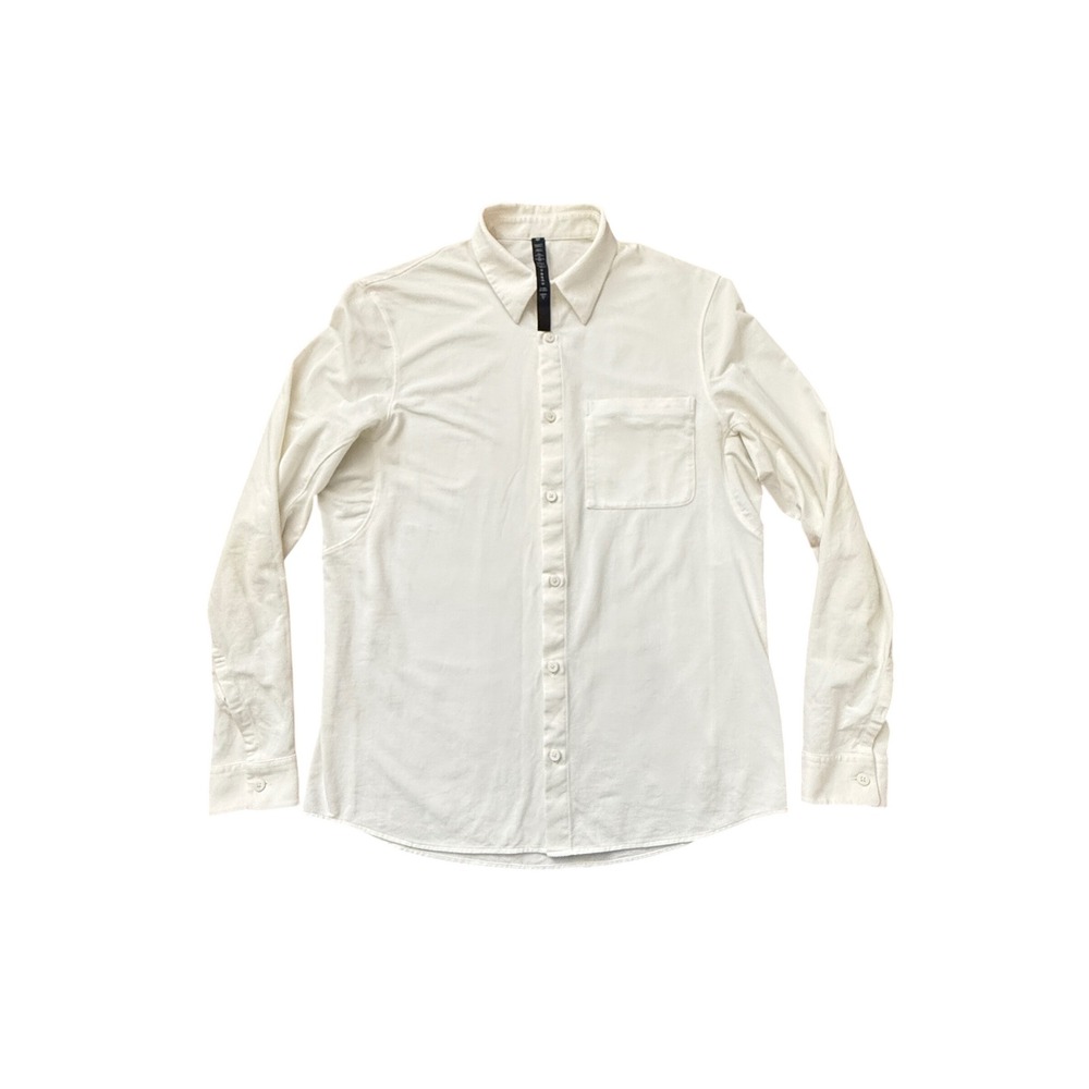 Lululemon Commission Long Sleeve Shirt White Button Down LM3DJPS Size XL SKU58